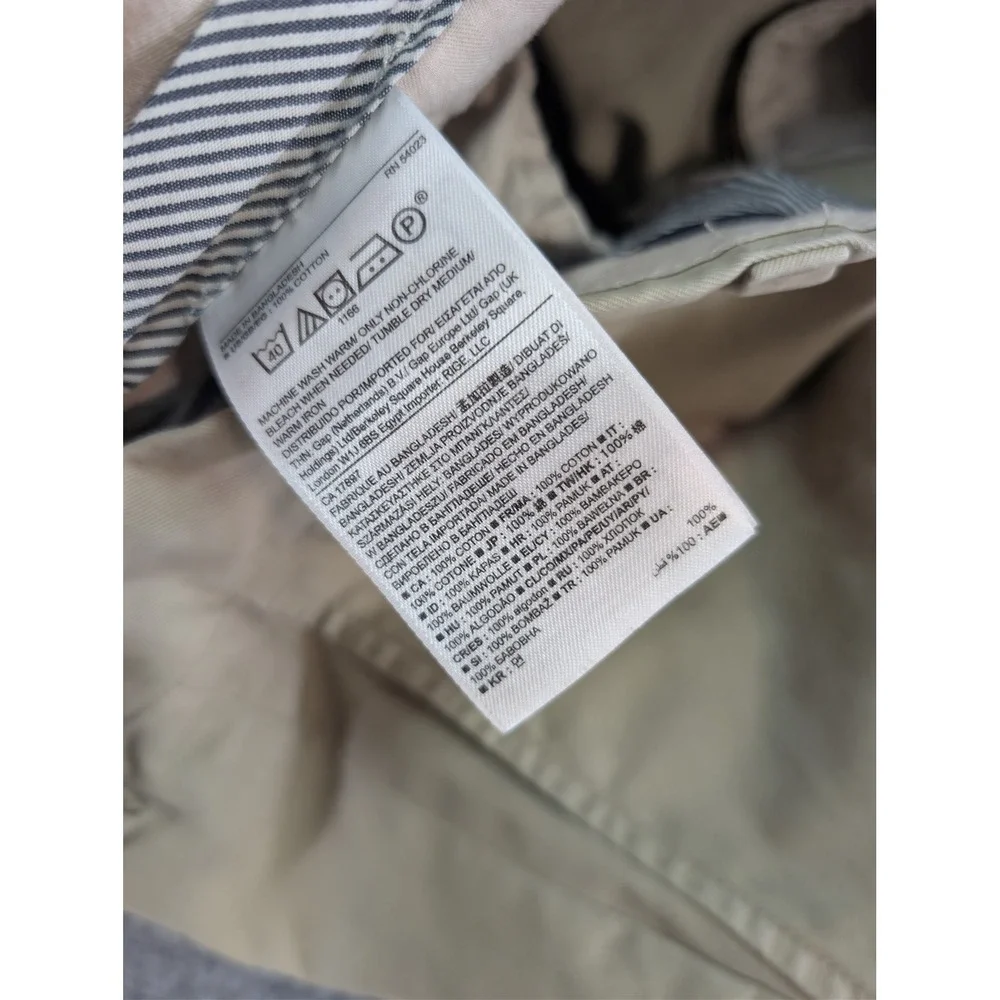banana republic pants chino mens emerson cotton tan 32x32 khaki trousers slacks